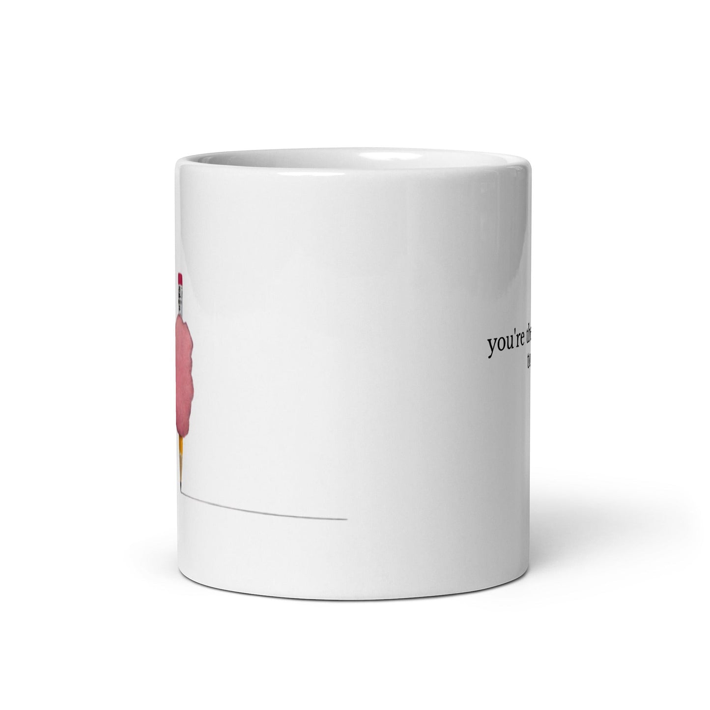 second best brand ceramic mug with Gabe Langholtz painting of a pencil drawing a line
